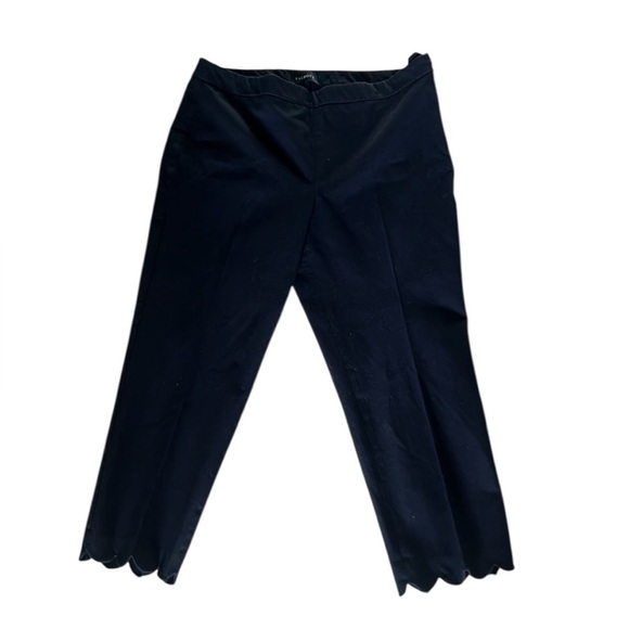 Talbots Chatham ladies crop black pants size 10 excellent condition side zip - Picture 1 of 10